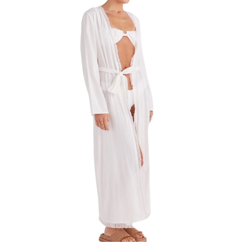 Elegant White Swim Coverup